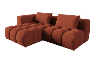 Canapé d'angle gauche modulaire Lorella - Corail