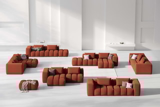 Canapé d'angle gauche modulaire Lorella - Corail