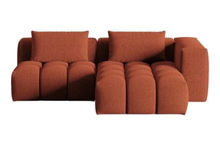 Canapé d'angle droit modulaire Lorella - Corail