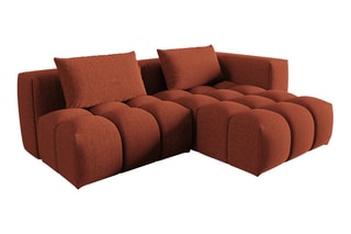 Canapé d'angle droit modulaire Lorella - Corail