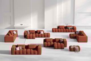 Canapé d'angle droit modulaire Lorella - Corail