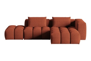 Canapé d'angle droit modulaire Lorella - Corail