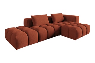 Canapé d'angle droit modulaire Lorella - Corail