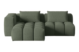 Canapé d'angle gauche Lorella - Vert olive