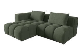 Canapé d'angle gauche Lorella - Vert olive