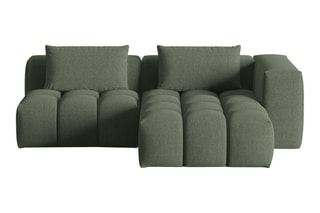 Canapé d'angle droit Lorella - Vert olive