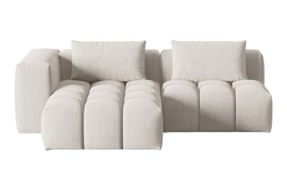 Canapé d'angle gauche modulaire Lorella - Beige