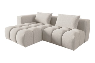 Canapé d'angle gauche modulaire Lorella - Beige
