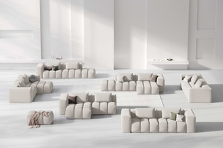 Canapé d'angle gauche modulaire Lorella - Beige