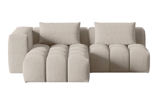 Canapé d'angle gauche modulaire Lorella - Sable
