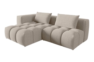 Canapé d'angle gauche modulaire Lorella - Sable