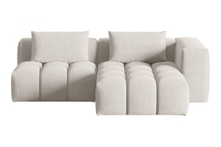 Canapé d'angle droit modulaire Lorella - Beige