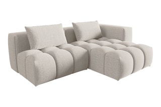 Canapé d'angle droit modulaire Lorella - Beige
