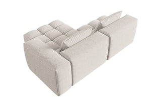 Canapé d'angle droit modulaire Lorella - Beige