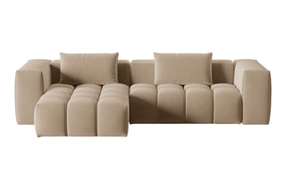 Canapé d'angle gauche modulaire Lorella - Sable