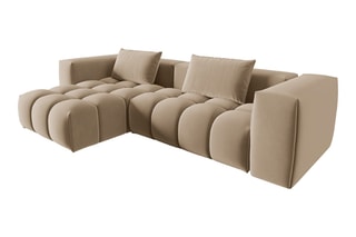 Canapé d'angle gauche modulaire Lorella - Sable