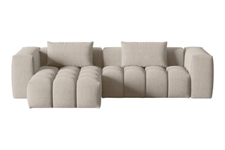 Canapé d'angle gauche modulaire Lorella - Sable
