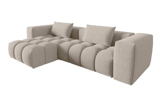 Canapé d'angle gauche modulaire Lorella - Sable