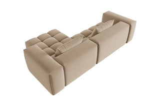 Canapé d'angle droit modulaire Lorella - Sable