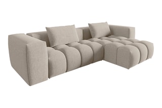 Canapé d'angle droit modulaire Lorella - Sable