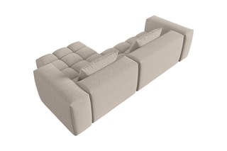 Canapé d'angle droit modulaire Lorella - Sable