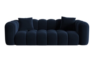 Canapé modulaire Elise - Bleu roi - 4 places - En tissu velours
