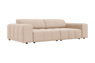 Canapé Luc - Beige - 3 places - Toucher velours