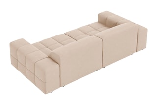 Canapé Luc - Beige - 3 places - Toucher velours