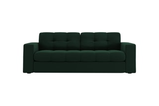Canapé Yohan - Vert bouteille - 2 places - En tissu synthétique - Toucher velours
