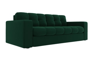 Canapé Yohan - Vert bouteille - 2 places - En tissu synthétique - Toucher velours