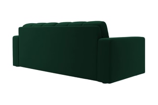 Canapé Yohan - Vert bouteille - 2 places - En tissu synthétique - Toucher velours