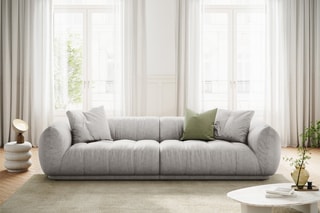 Canapé modulaire Julia - Gris clair - 4 places - En polyester et nylon