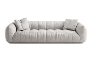 Canapé modulaire Julia - Gris clair - 4 places - En polyester et nylon