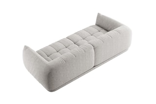 Canapé modulaire Julia - Gris clair - 4 places - En polyester et nylon