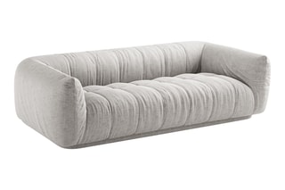 Canapé Julia - Gris clair - 3 places - En tissu structurel