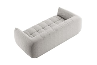 Canapé Julia - Gris clair - 3 places - En tissu structurel