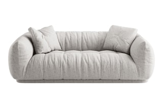 Canapé Julia - Gris clair - 2 places - En tissu structurel