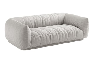 Canapé Julia - Gris clair - 2 places - En tissu structurel