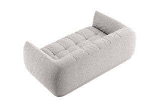 Canapé Julia - Gris clair - 2 places - En tissu structurel