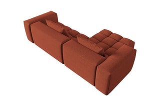 Canapé d'angle gauche modulaire Lorella - Corail