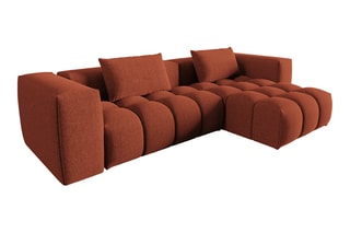 Canapé d'angle droit modulaire Lorella - Corail