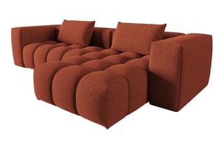 Canapé d'angle droit modulaire Lorella - Corail