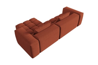 Canapé d'angle droit modulaire Lorella - Corail