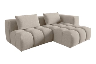 Canapé d'angle droit modulaire Lorella - Sable