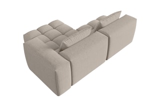 Canapé d'angle droit modulaire Lorella - Sable
