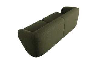 Canapé modulaire Lionel - Kaki - 2 places - Toucher tissu chenille