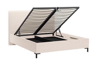 Lit-coffre avec sommier Polly - Beige