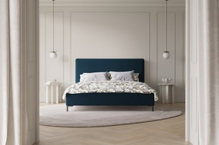 Lit-coffre avec sommier Polly - Bleu marine