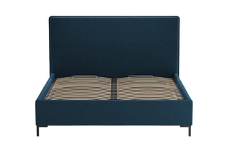 Lit-coffre avec sommier Polly - Bleu marine