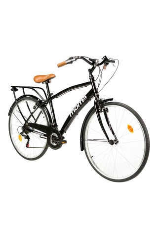 Vélo de ville City 28" - Noir et marron - 170 à 195 cm - 18 vitesses